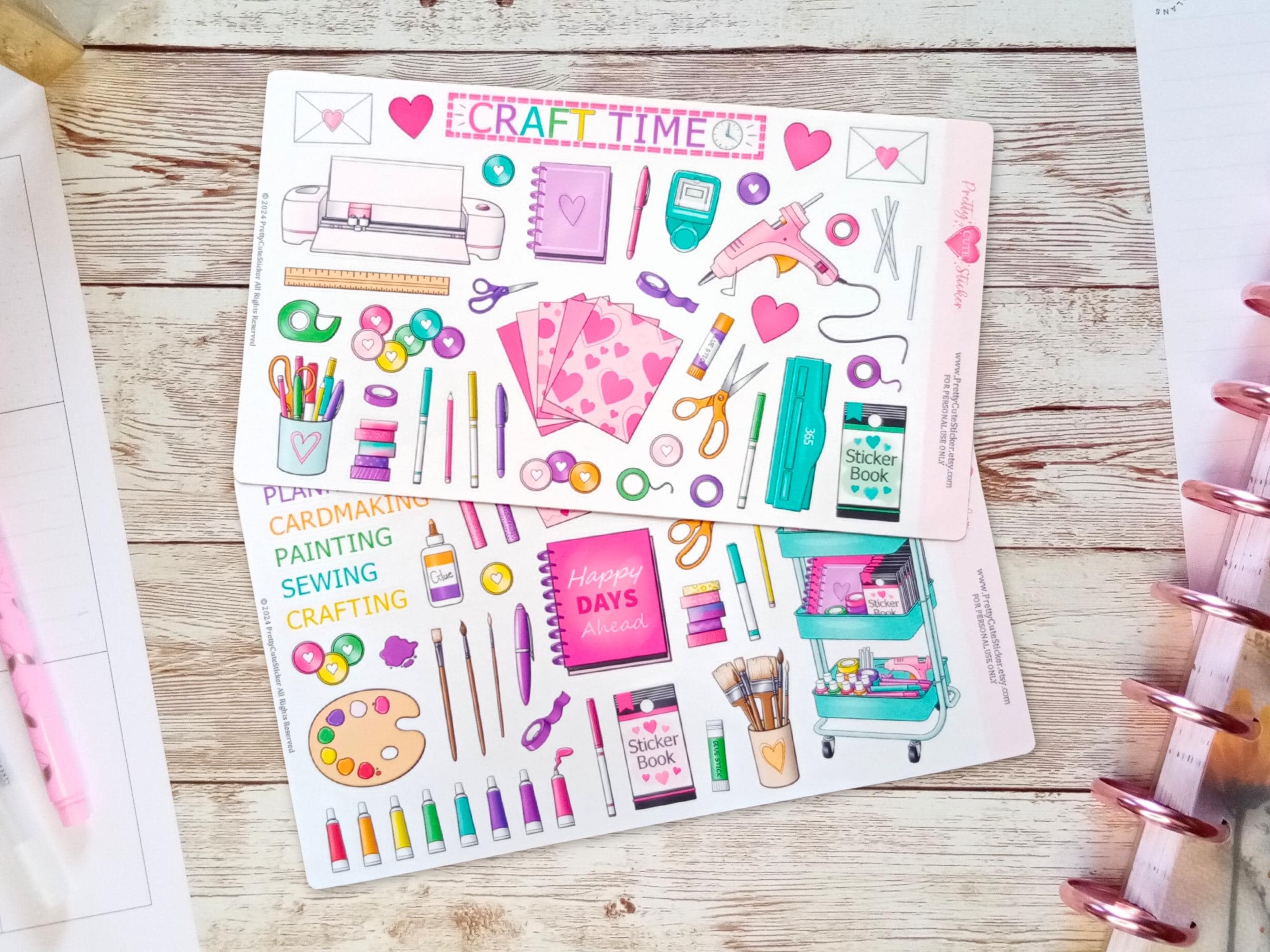 Craft Room Sticker Sheets Planner Craft Stickers Scrapbook Stickers ...