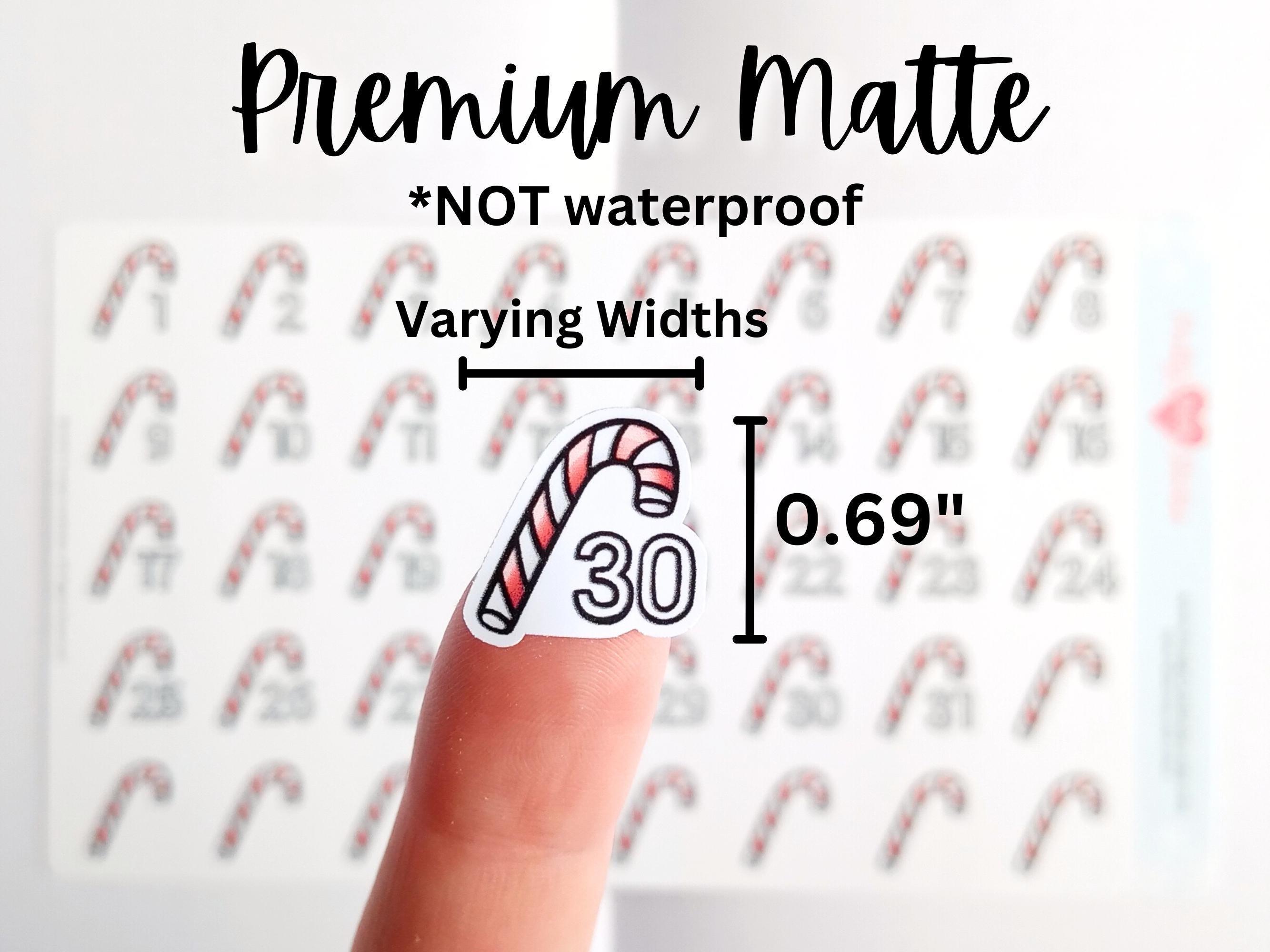 Candy Cane Weekly Date Cover Planner Stickers Winter Themed Date ...