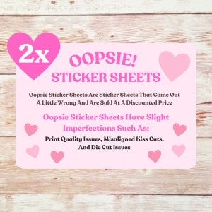 Oopsie! Sticker Sheets, Imperfect Planner Stickers At A Discounted Price