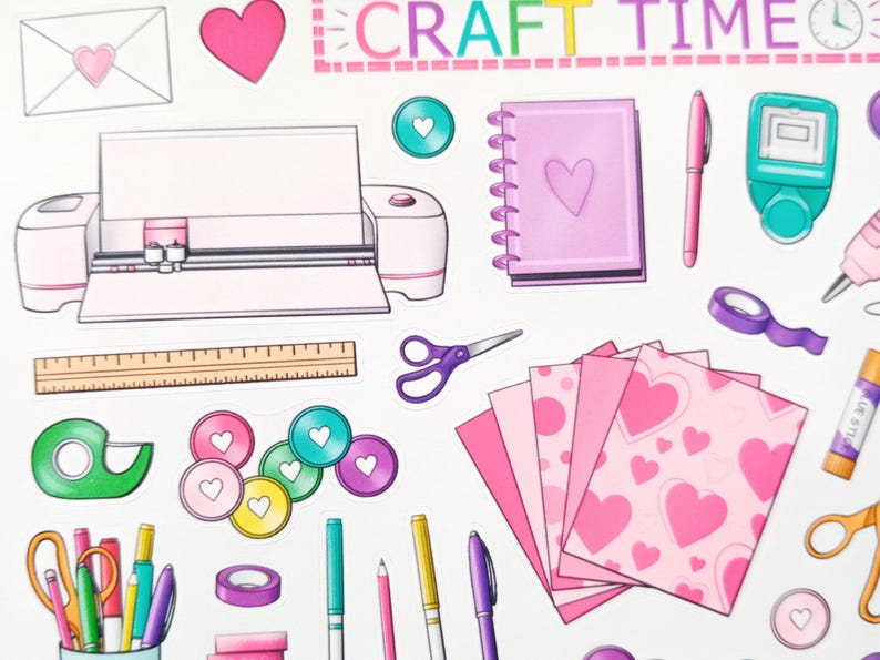 Craft Stickerrs Craft Room Sticker Sheets Planner Craft Stickers Scrapbook Stickers ...