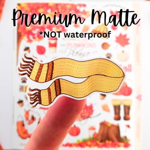 Fall Sticker Set Cozy Autumn Themed Planner Sticker Sheets Cute Fall Leaves Bujo Sticker Fox Journal Sticker Cottagecore Nature Aesthetic image 3