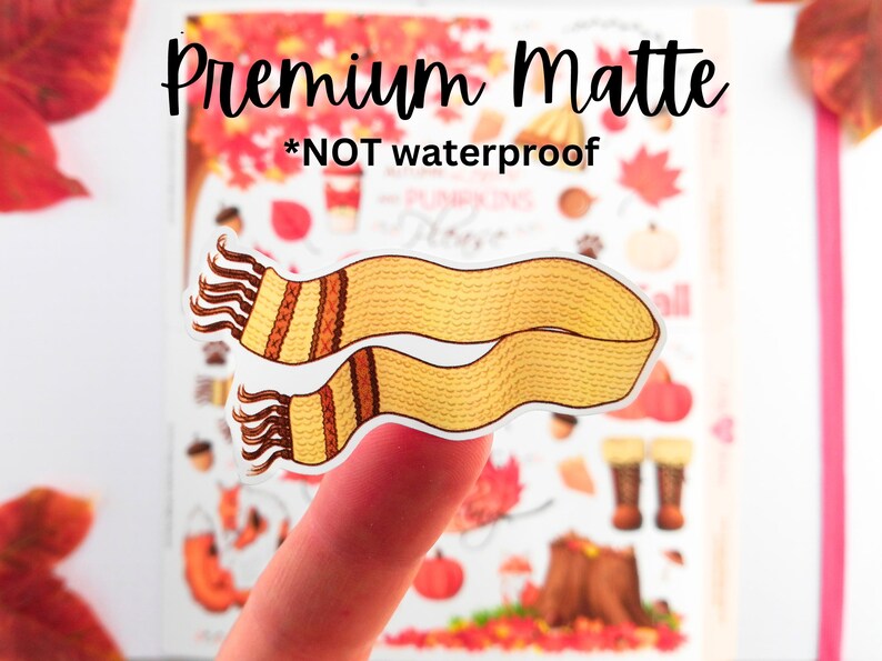 Fall Sticker Set Cozy Autumn Themed Planner Sticker Sheets Cute Fall Leaves Bujo Sticker Fox Journal Sticker Cottagecore Nature Aesthetic image 3