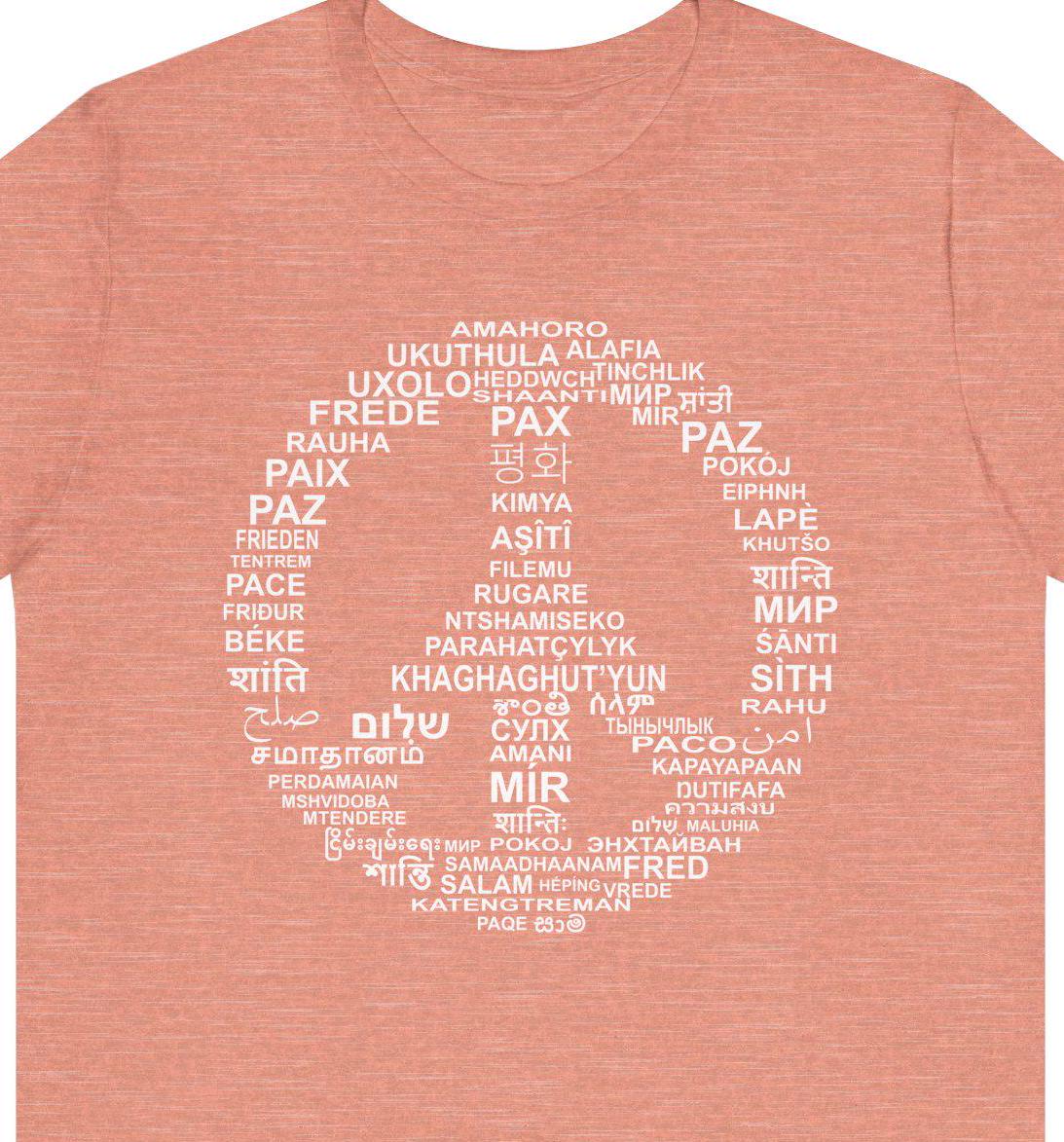 【Paragraph】25ss PEACE T SHIRT PEACE - Unisex Jersey Short Sleeve Tee - Available in Large