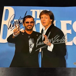 ビートルズ ポール・マッカートニー＆リンゴ・スター直筆サイン入り　鑑定書付 Ringo starr autograph - Etsy 日本