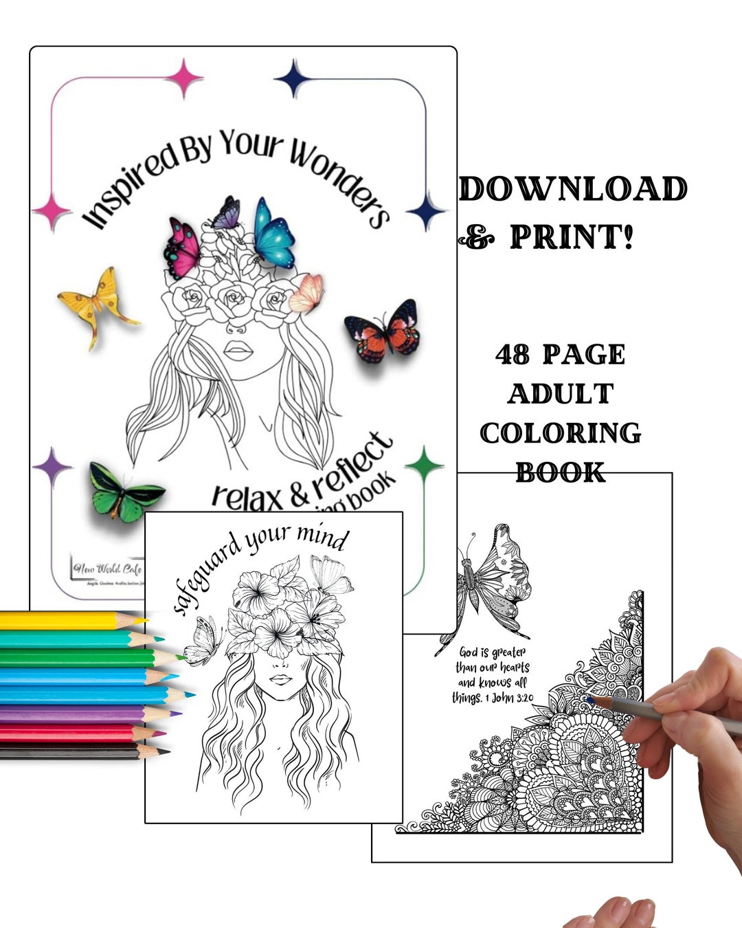 Inspired by Your Wonders JW Coloring Book Etsy