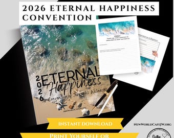 JW 2026 Eternal Happiness Convention Notebook for Jehovah’s Witnesses - Convention Journal - Program with Links