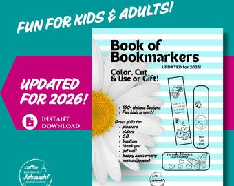 JW Coloring Bookmarks Printable | 'Best Life Ever' DIY Gift (Digital Download)