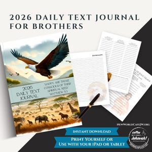 JW 2026 Daily Text Journal with Spiritual Resilience Study Project for Brothers