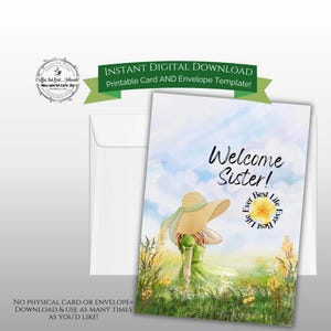 JW Doop Gefeliciteerd Best Life Ever - Digitale download Afdrukbare kaart- en envelopsjabloon