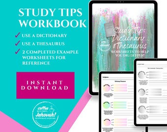 JW Bible Study Workbook: Dictionary & Thesaurus Tips (Digital Download)