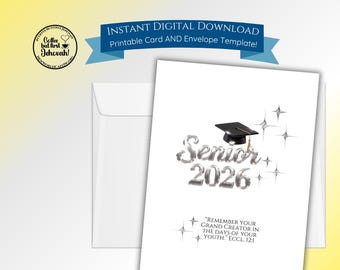 JW 2026 Graduation Card Printable-Instant Download