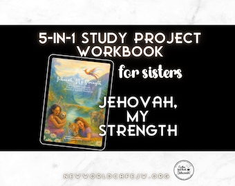 Paquete de cuadernos de trabajo espirituales JW Jehovah My Strength 5 en 1 para hermanas