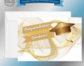 JW Congrats Graduate Card for Brother – Printable Card & Envelope (Digital Download)