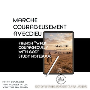 JW Marche courageusement avecDieu - French Walk Courageously With God Study Notebook Companion Digital Download