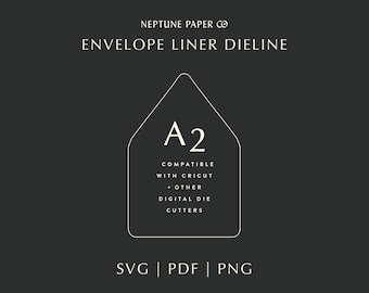 A2 Euro Flap Envelope Liner Dieline - SVG | PDF | PNG