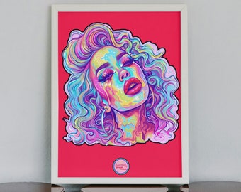 Ilustración drag queen / mujer. Arte LGTBIQ+, gay, lesbianas, trans ... para regalar o decorar. Visita nuestra tienda queer.