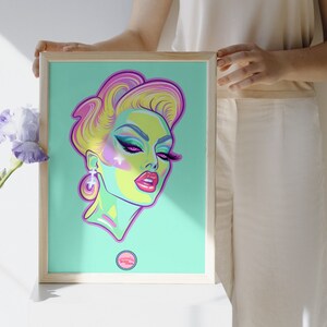 Illustration drag queen / woman. Poster and art for gay, LGBT, lesbians, trans to give as a gift or decorate. Visit our queer store.