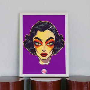 Illustration drag queen / woman. Poster and art for gay, LGBT, lesbians, trans to give as a gift or decorate. Visit our queer store.