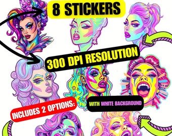 Ilustraciones / Stickers LGTBIQ+. Regalos Sobre Contenido Gay, Drag Queen, Trans, de Mujeres ... en Nuestra Tienda Queer.