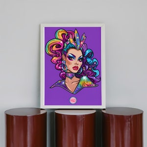 Illustration drag queen / woman. Poster and art for gay, LGBT, lesbians, trans to give as a gift or decorate. Visit our queer store.