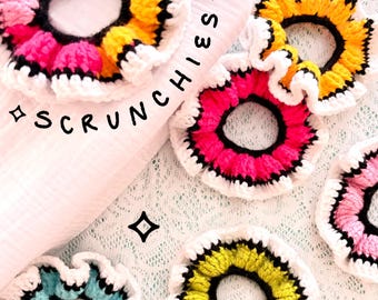 Handmade Crochet Scrunchie | Cute Hair Ties | Fun and Colorful Hair Accessories