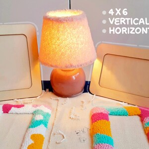 Handmade Punch Needle Picture Frame | Cute Picture Frame | Colorful Photo Frame | Cozy Home Decor | Unique 4x6 Picture Frame | Gift for her image 9