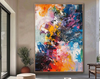 Abstract Painting, Digital Download, Large Abstract Print, Abstract Wall Art, Colorful Wall Art, Abstract Art Print, Modern Painting