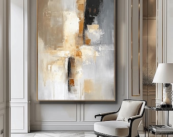 Neutral Beige Abstract Painting, Contemporary Abstract Art Print, Large Abstract Print, Soft Beige Art, Instant Download, Printable Wall Art