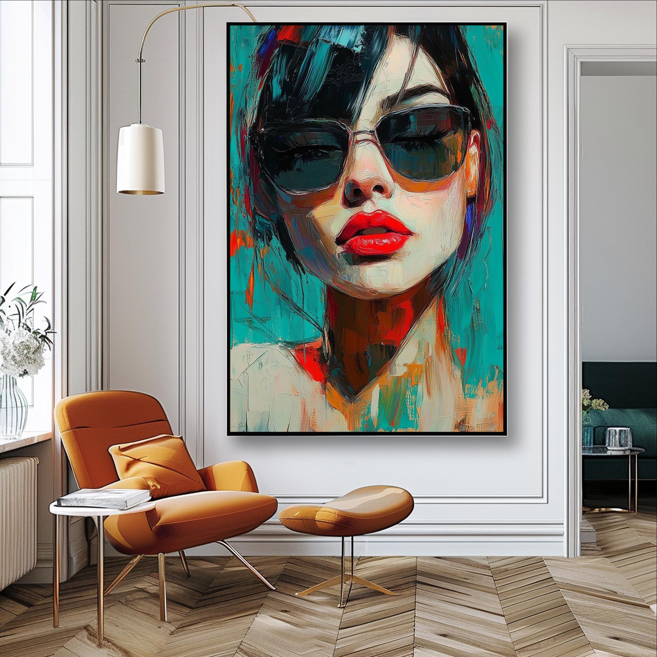 Abstract Woman Face Wall Art Colorful Abstract Woman Portrait Woman Art Print Printable Wall Art Modern Home Art Digital Art Abstract Face