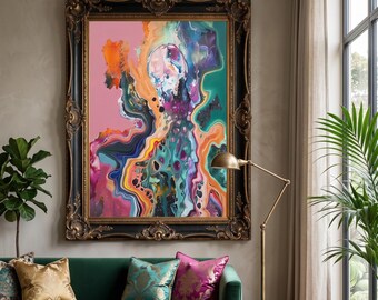 Abstract Painting, Digital Download, Large Abstract Print, Abstract Wall Art, Colorful Wall Art, Abstract Art Print, Modern Painting