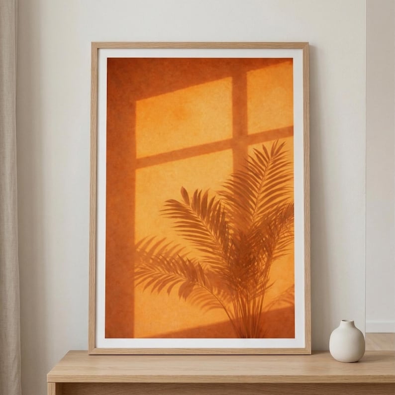 Botanical Shadow Art Print, Plant Shadow Wall Art, Blurred Nature ...