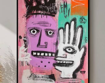 Graffiti Style Wall Art Poster, Urban Street Art Print, Modern Bold City Decor, Contemporary Digital Download