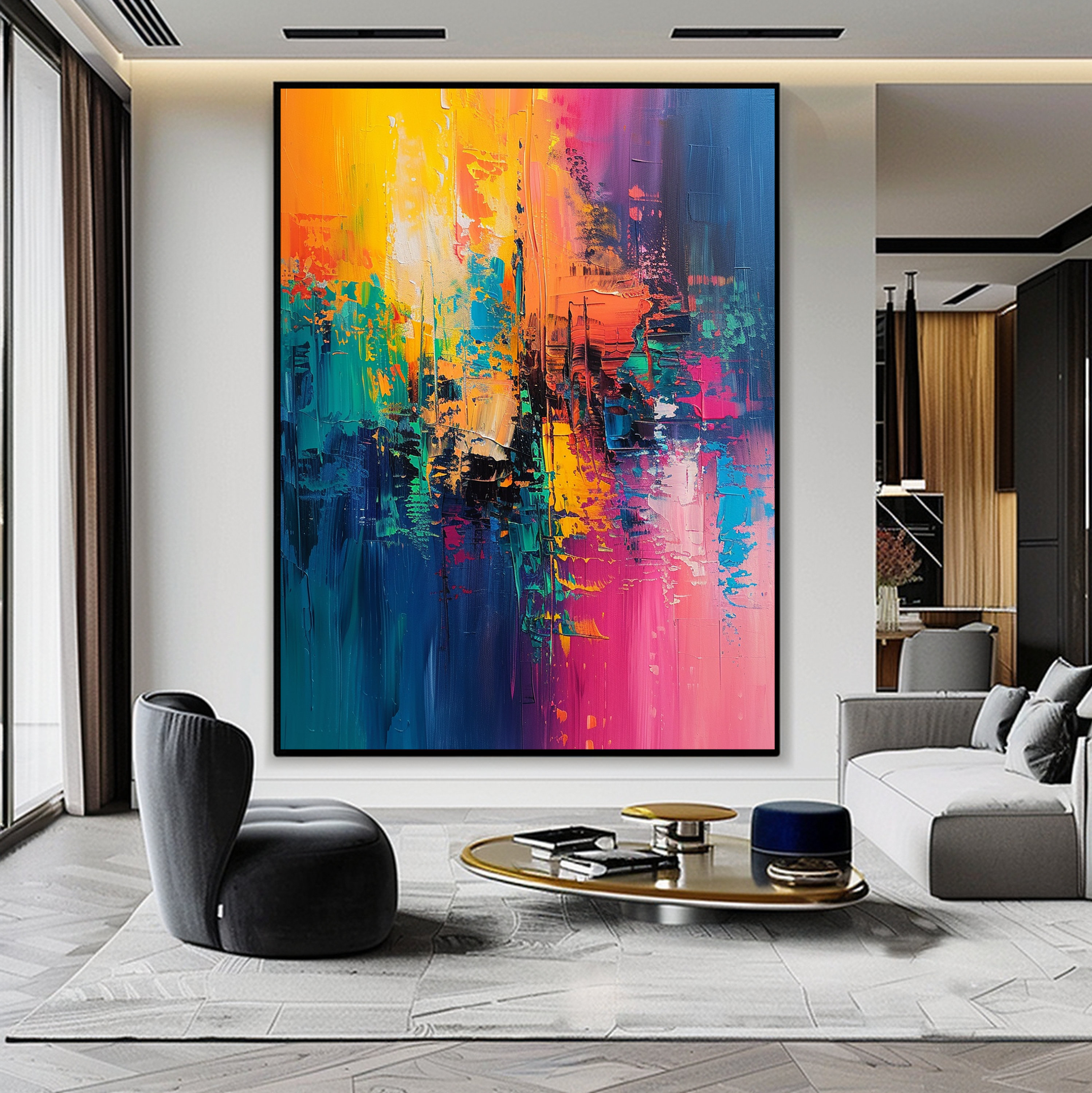 Abstract Painting, Digital Download, Large Abstract Print, Abstract Wall Art, Colorful Wall Art, Abstract Art Print, Modern Painting