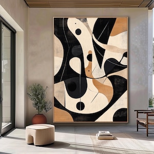 Beige Cream Abstract Art Printable, Neutral Abstract Painting, Beige Abstract Wall Art, Modern Textured Nordic Living Room Decor