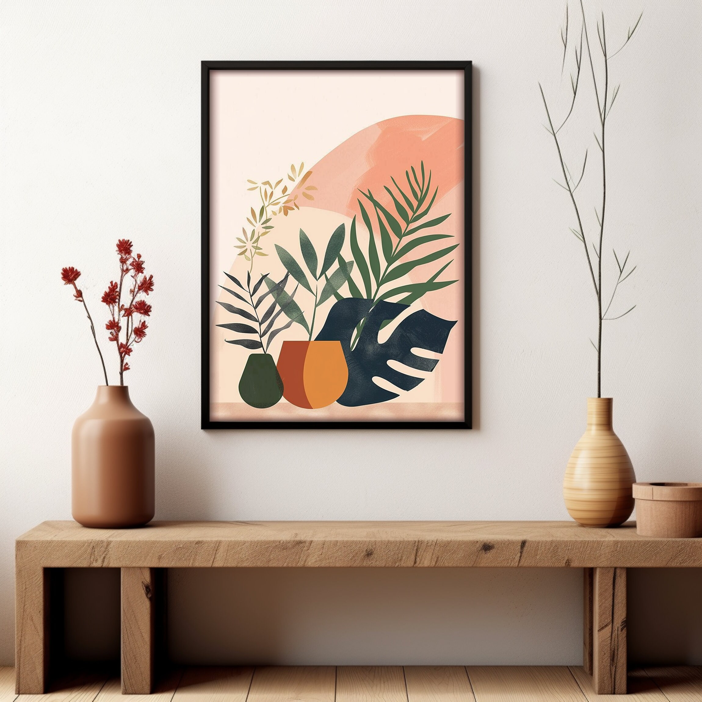 Japandi Wall Art Printable, Set of 3 Japandi Wall Art Print, Japandi ...