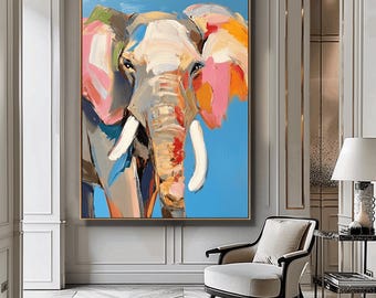 Elephant Abstract Art, Digital Print, Elephant Wall Art, African Animals Poster, Safari Animals Elephant Art, Elephant Print Elephant Poster