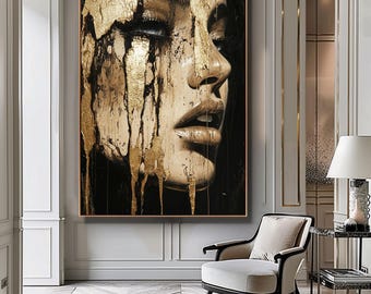 Abstract Woman Face Wall Art Colorful Abstract Woman Portrait Woman Art Print Printable Wall Art Modern Home Art Digital Art Abstract Face