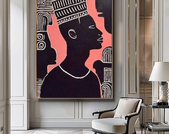 African Wall Art, African Abstract Art, Boho Ethnic Decor, Minimalist Tribal Print, Neutral Tones Artwork, Instant Download, Printable Art
