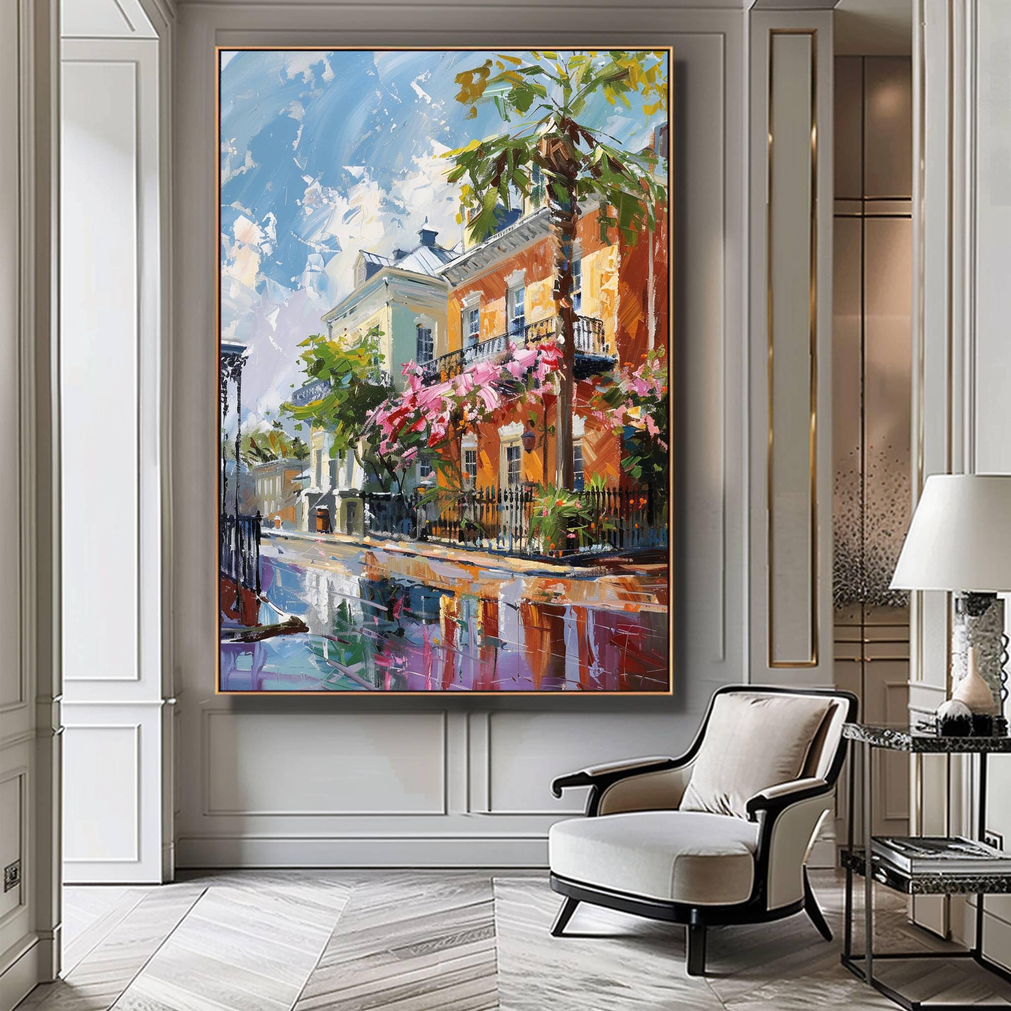 French Quarter New Orleans Art Print – Colorful Street Scene Wall