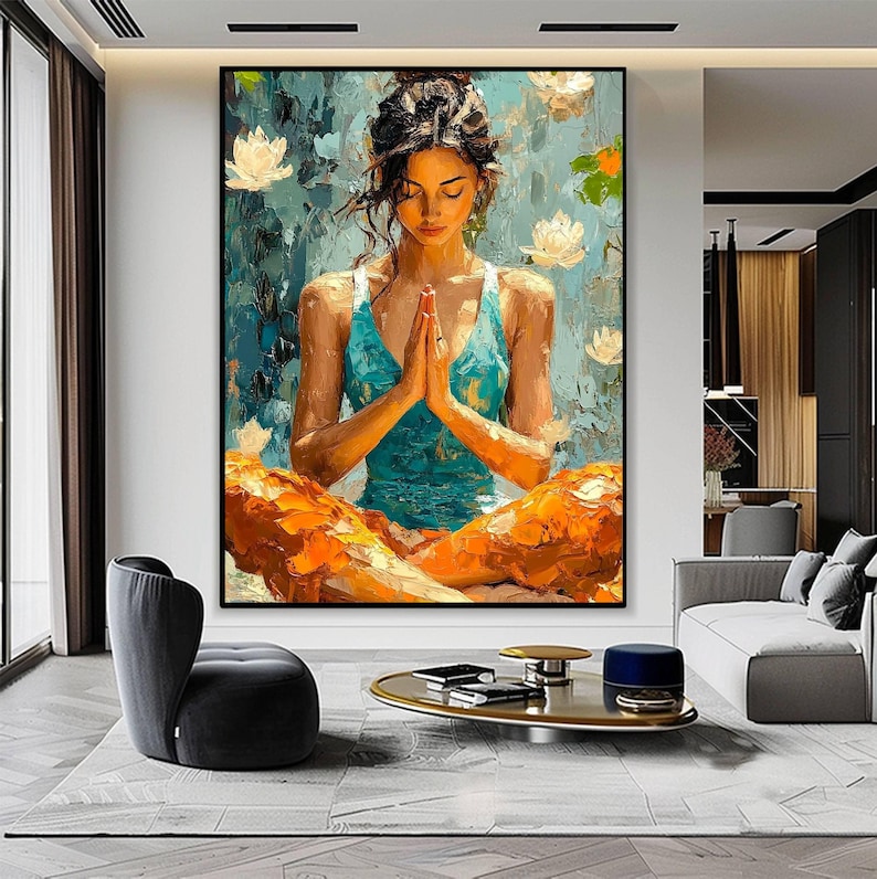 Yoga-themed minimalist art