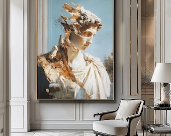 Antique Oil Painting, Ancient Roman Art Print, Antiquity Wall Art Poster, Roman Artwork, Vintage Classical Wall Art, Historical Decor