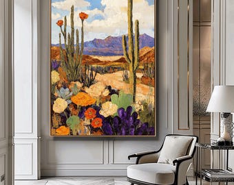 Palm Springs Retro Car Wall Art, Mid-century Modern Tropical