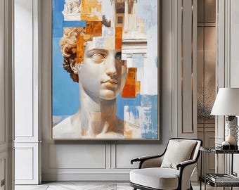 Antique Oil Painting, Ancient Roman Art Print, Antiquity Wall Art Poster, Roman Artwork, Vintage Classical Wall Art, Historical Decor