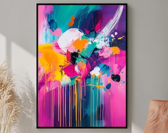 Abstract Painting Colorful Wall Art Abstract Art Print Abstract Wall Art Digital Download Large Abstract Print Modern Painting