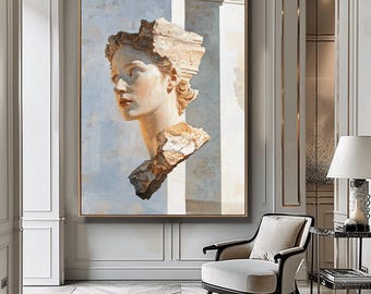 Antique Oil Painting, Ancient Roman Art Print, Antiquity Wall Art Poster, Roman Artwork, Vintage Classical Wall Art, Historical Decor