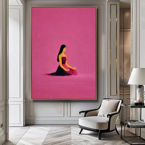 Yoga Meditation Print, Zen Wall Art, Yoga Pose Silhouette Painting, Meditation Wall Art, Mindfulness Decor, Yoga Room Decor