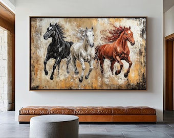 Modern Horse Art, Horse Wall Art, Digital Horse Art, Large Horse Painting, Abstract Horse Print, Digital Download, Abstract Wall Art