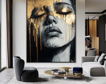 Abstract Woman Face Wall Art Colorful Abstract Woman Portrait Woman Art Print Printable Wall Art Modern Home Art Digital Art Abstract Face