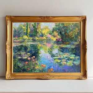 Impressionistische Malerei | Monet Malerei | Kunstdruck | Druckbare Wandkunst | Digitaler Download | Landschaftsmalerei | Acrylmalerei