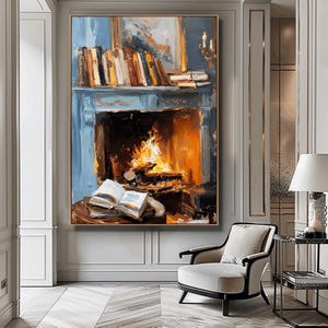 Pintura de pila de libros, impresión para amantes de los libros, impresión de libros coloridos y modernos, estética de apartamento, descarga digital, pintura para amantes de los libros, imprimible